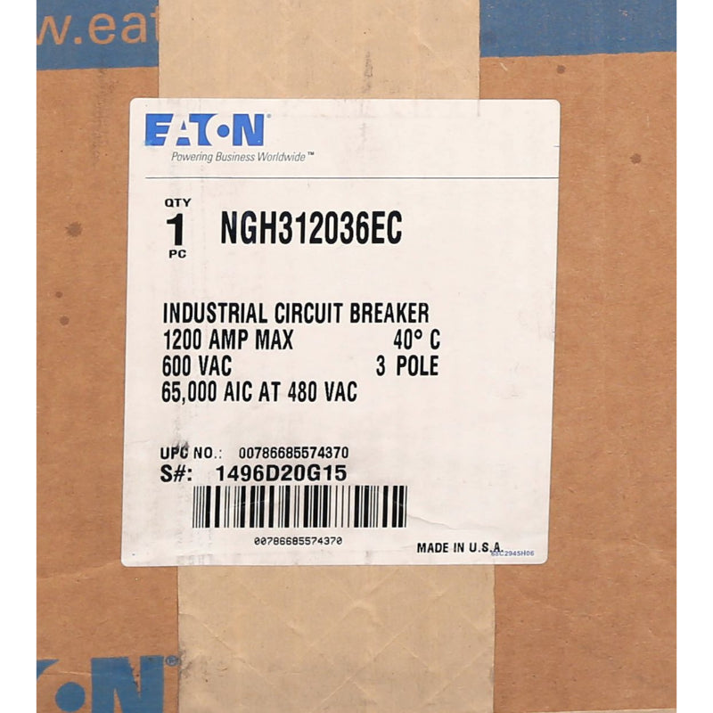 NGH312036EC
100% Continuous Load Rated