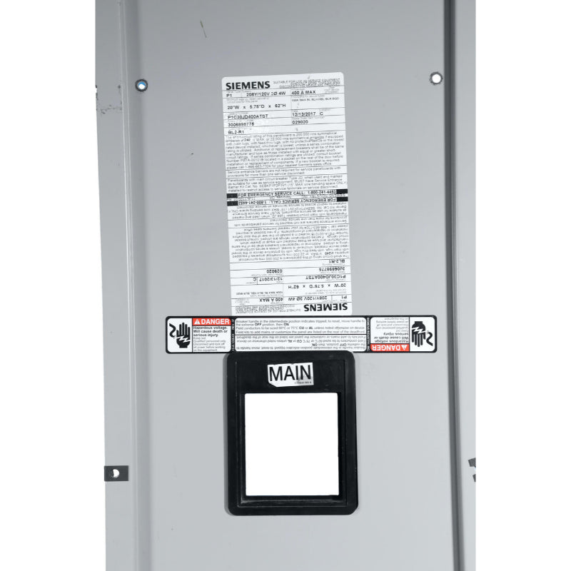 Dead-Front
for: 400A Main Breaker P1 Panelboard