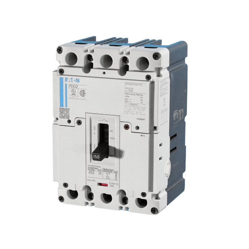 PDD23F0150TFFL
150A 240V 35kAIC Power Defense Breaker