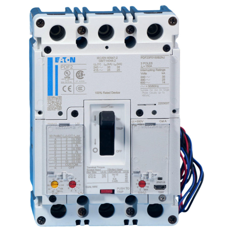 PDF23F0150B2NJ Power Defense Circuit Breakers w/LSI & 100% Load Rated