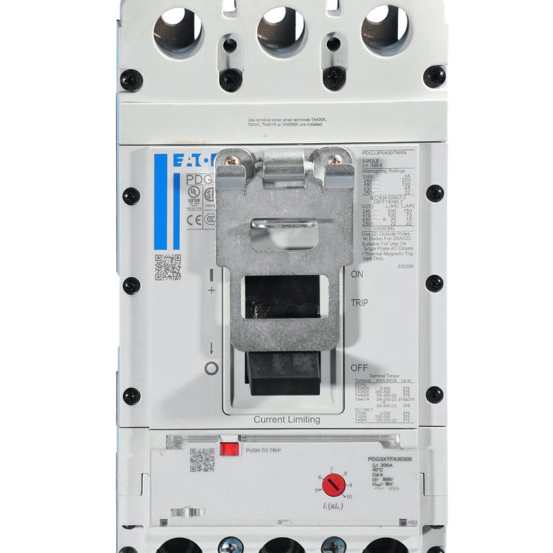100kAIC Rated PDG33P0300TFAL Power Defense 300A Circuit Breakers & Load Lugs
