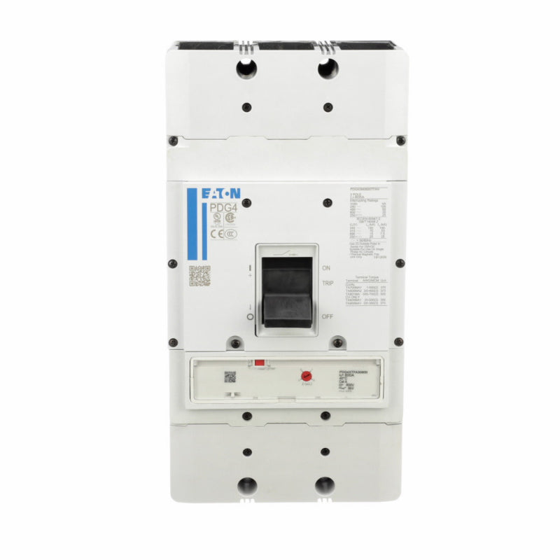 PDG43M0800TFAL
Complete Breaker
Includes, Case, thermal Magnetic 800A Trip & Load side Lugs
New