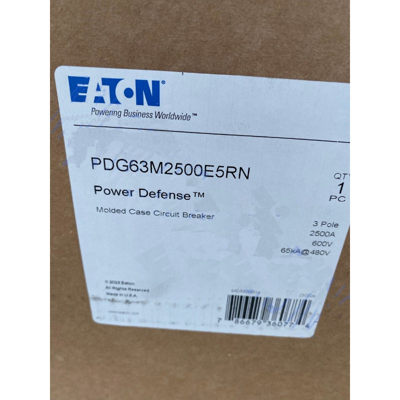 PDG63M2500E5RN Power Defense Circuit Breakers w/LSIG & Maintenance Mode Feature
