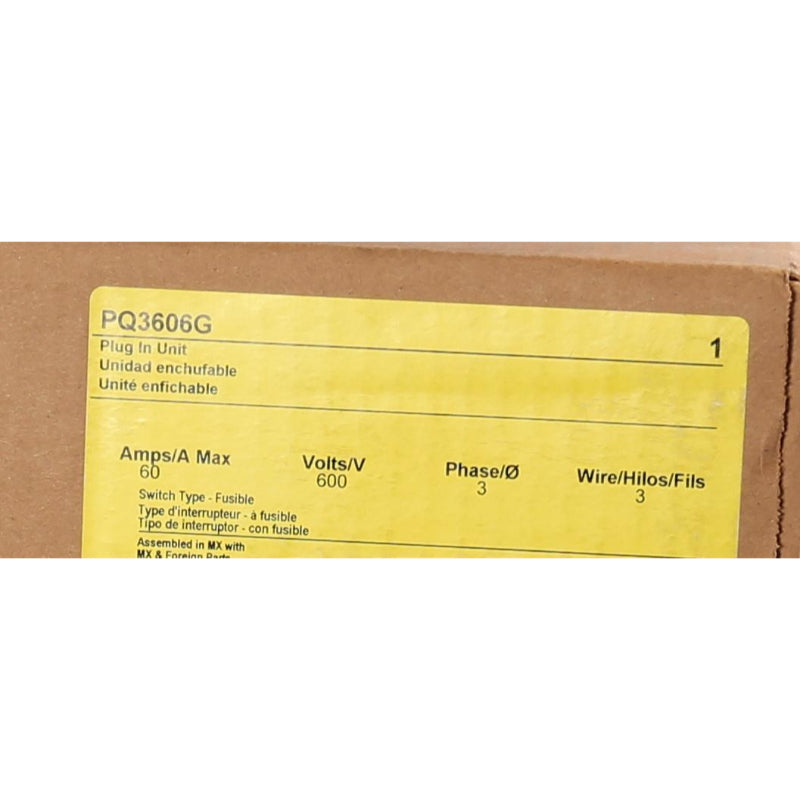 PQ3606G
60A Bus PLug
