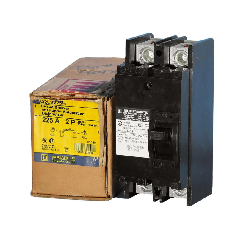 Q2L2225H
New Breaker, 22,000kAIC Rated