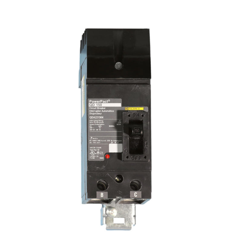 QDA221504 I-Line 25kA PowerPact Breaker w/B & C Phase Connections