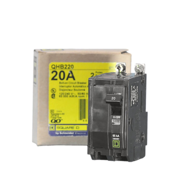 QHB220 
65K Rated, 2 Pole, 20 Amp Bolt-On Circuit Breaker