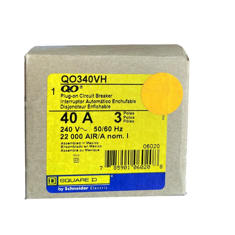 QO340VH
Plug-On Breaker, 22 kAIC, New