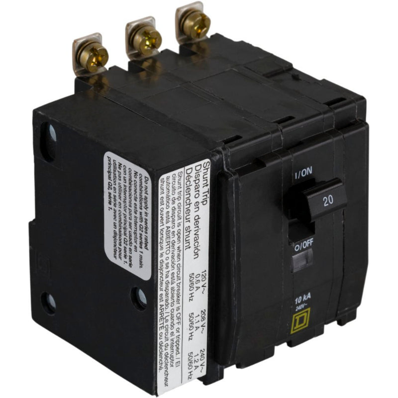 QOB3201021 3 Pole Breaker with Shunt Trip