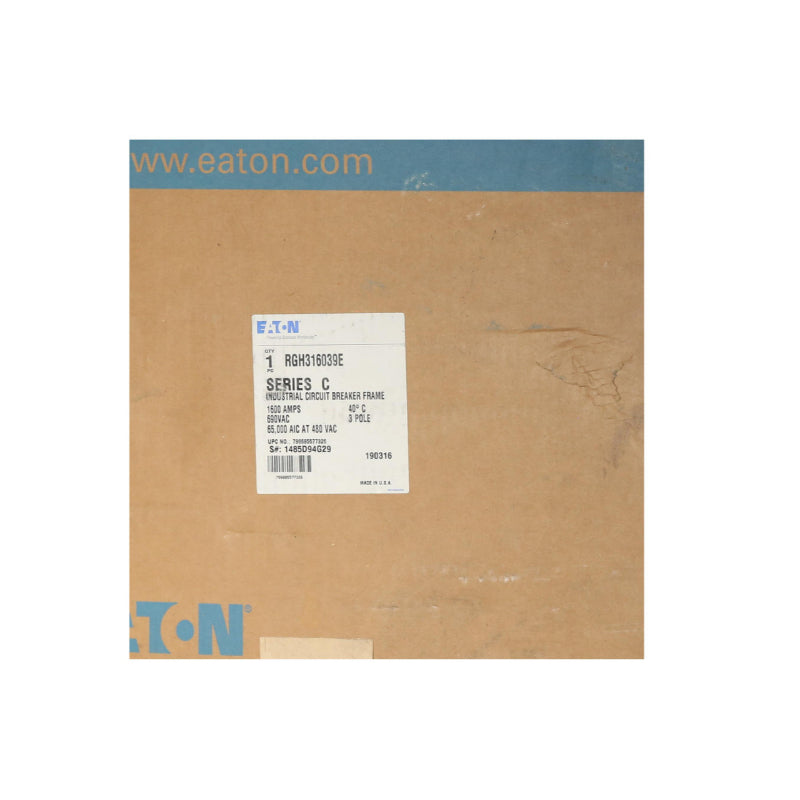 RGH316039E Eaton 1600 Amp New in box