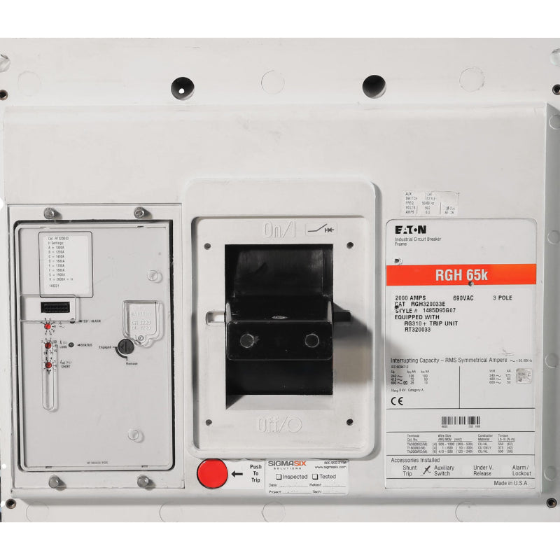 RGH320033E Eaton 2000 Amp Electronic LSI Circuit Breaker Refurbished
