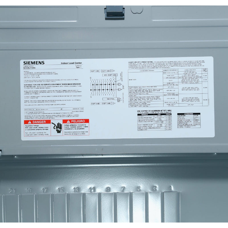 S2424L1125G
Single Phase 125A, MLO