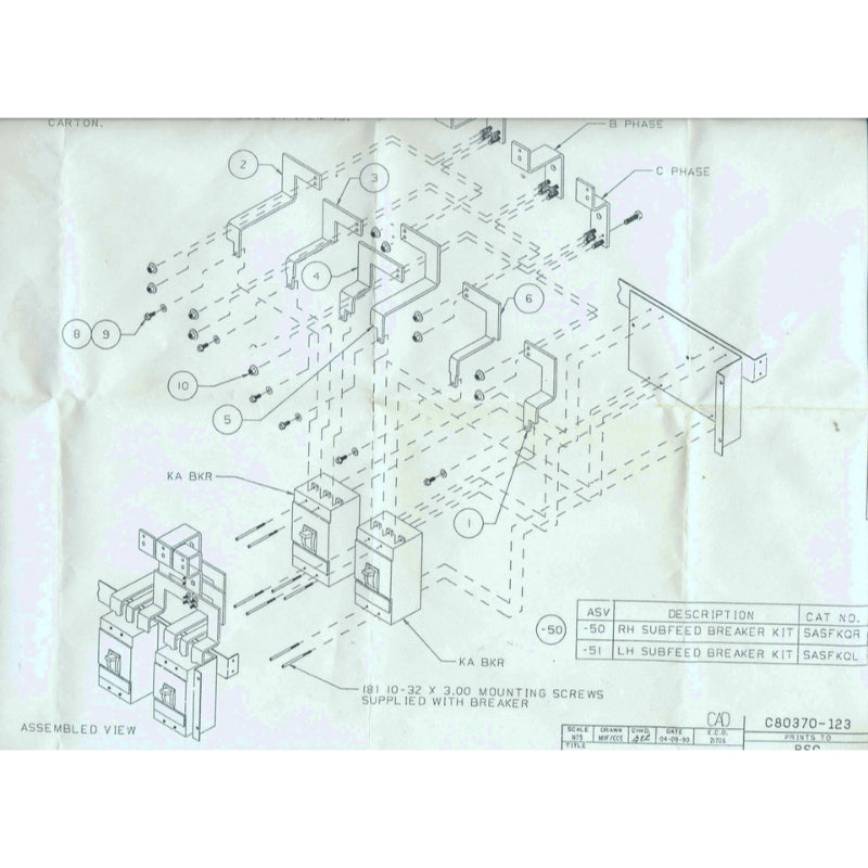 Drawings for install detail