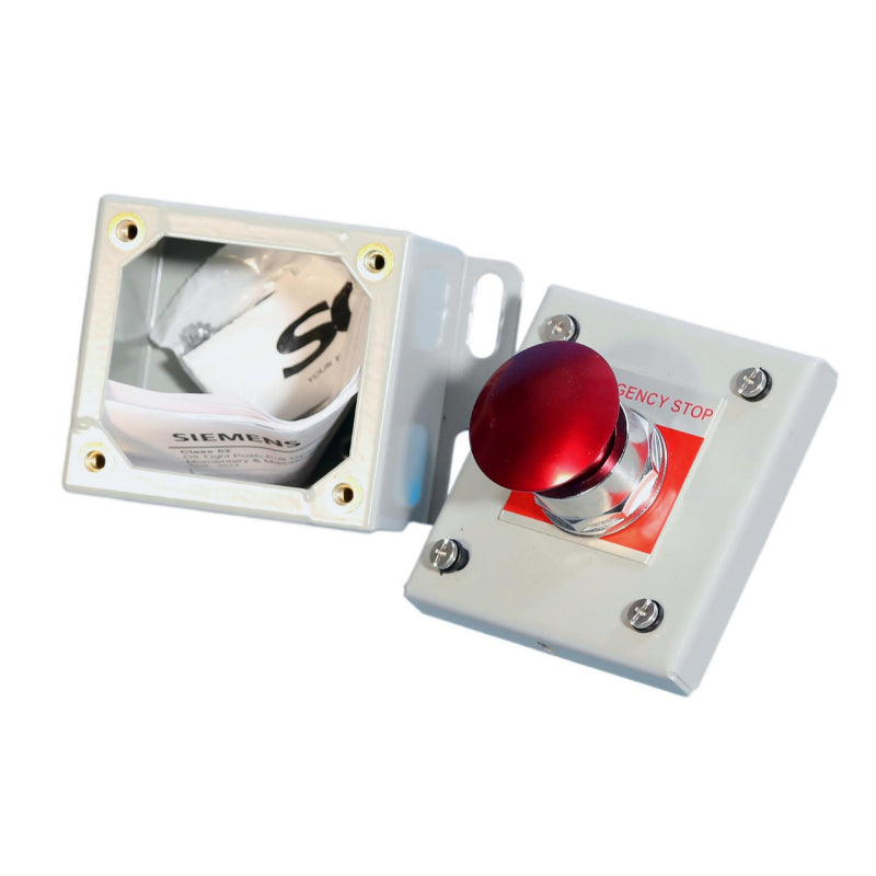 Siemens Emergency Stop Button Enclosed by Saginaw Control & Engineering