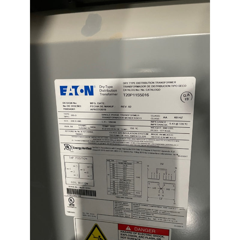 T20P11S5016
Label for 50kVA
