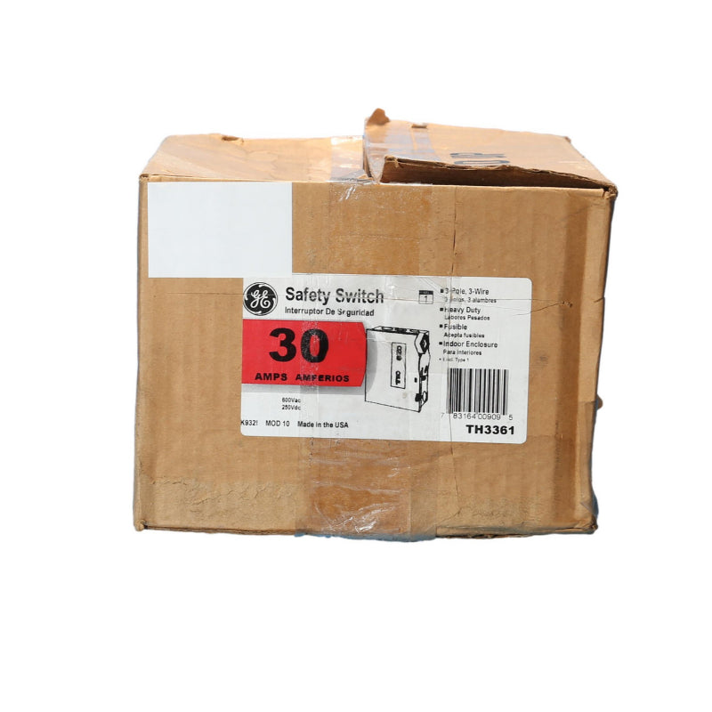 TH3361
30 Amp Single Throw Switch
Fusible, New