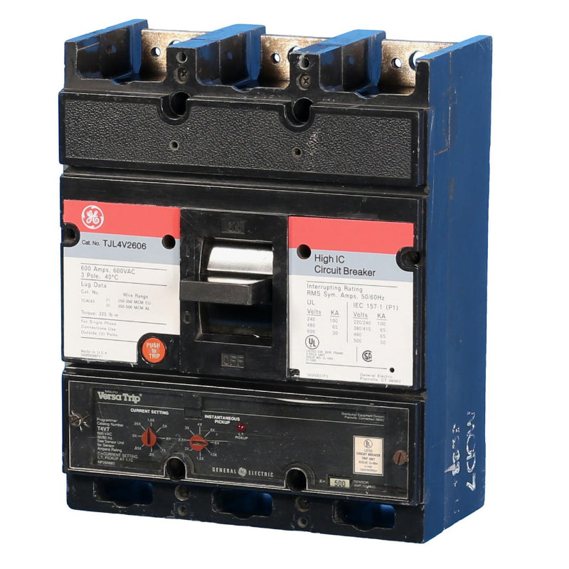 TJL4V2606 GE Microversa 600A Trip Circuit Breaker