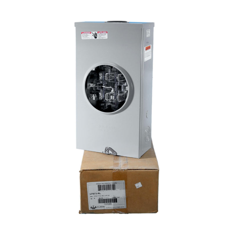 U7573-RL Milbank Ringless Meter Socket 3 Phase 7-Jaw Ringless Meter Service