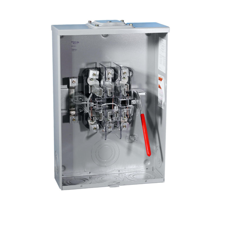 U9320-RXL Milbank Ringless Meter Socket 3 Phase 7-Jaw Ringless Meter Service