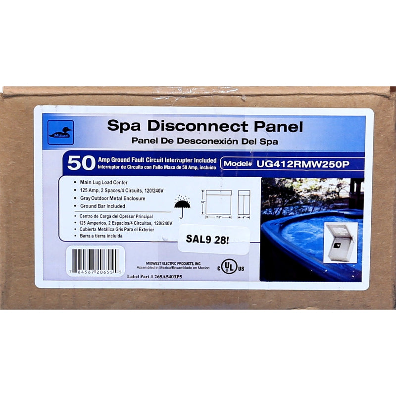 Spa Panel
UGH412RMW250P