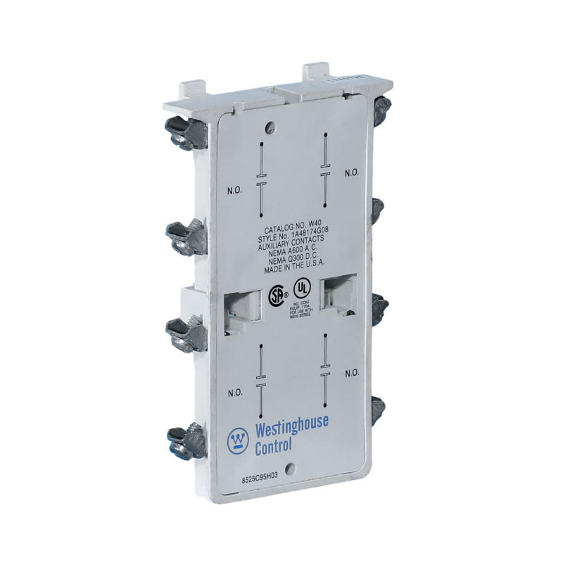 W40
Auxiliary Contacts
Use on Starters & Contactors
Westinghouse/Cutler-Hammer/Eaton
1A48174G08