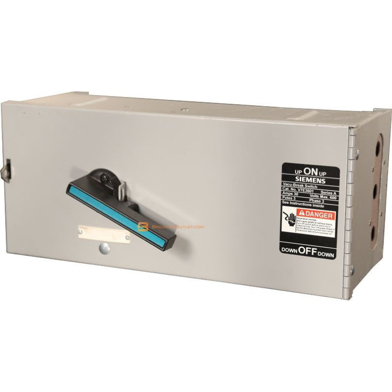 V7E3601 Siemens A & Vacu-Break Disconnect Switch Fusible Unit 600 V 30 A Fusible 3 Pole Three Phase