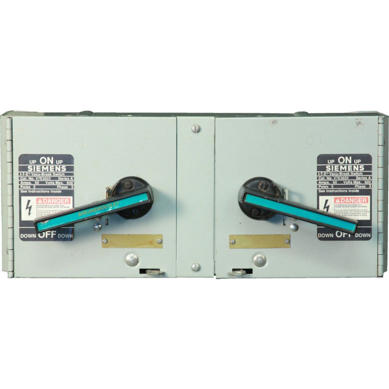 V7E3622 Siemens A & Vacu-Break Disconnect Switch Fusible Unit 600 V 60 A Fusible 3 Pole