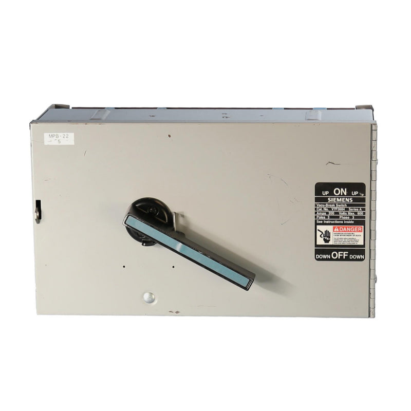 V7F3604 Siemens A & Vacu-Break Disconnect Switch Fusible Unit 600 V 200 A Fusible 3 Pole