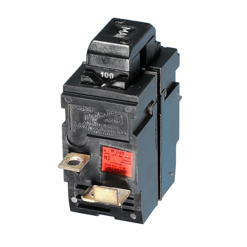 W2100 Pushmatic Bulldog Circuit Breaker Thermal Magnetic 120/240 V 100 A 2 Pole