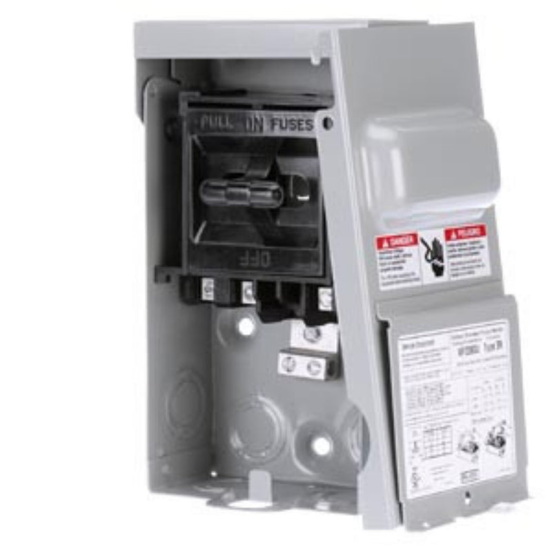 WF2060U Siemens Pull Out AC Disconnect Switch 240 V 60 A 2PDT Fusible Steel 2 Pole