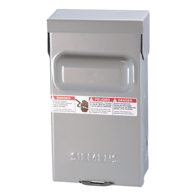 WN2060 Siemens Pull Out AC Disconnect Switch 240 VAC 60 A 2PDT Non-Fusible Steel 2 Pole