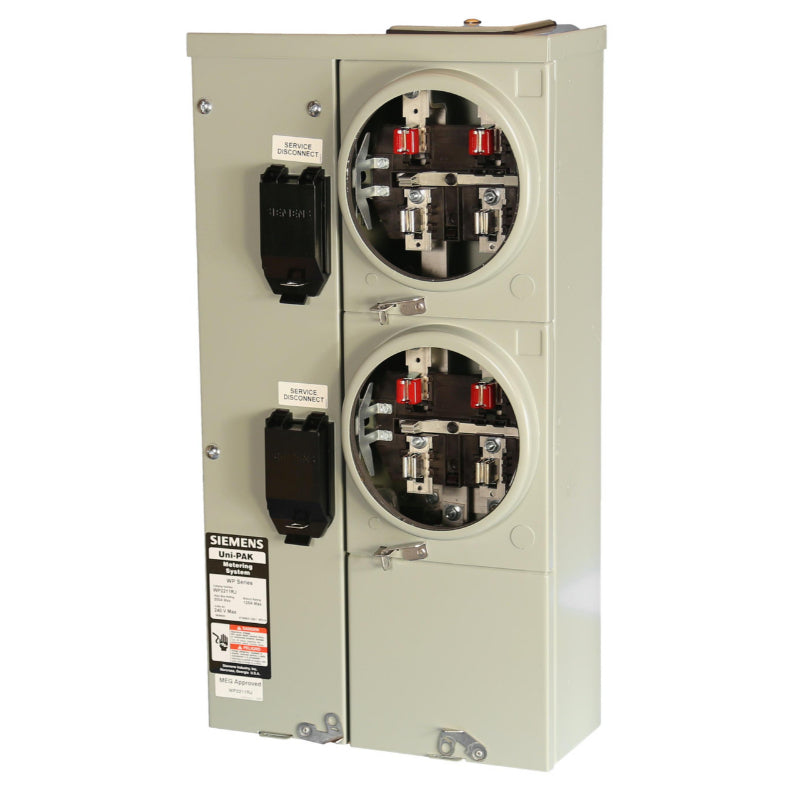 WP2211RJ Siemens WP Meter Main Panel 200 A 3 Wire Single Phase Steel 65000 A 120/240 V