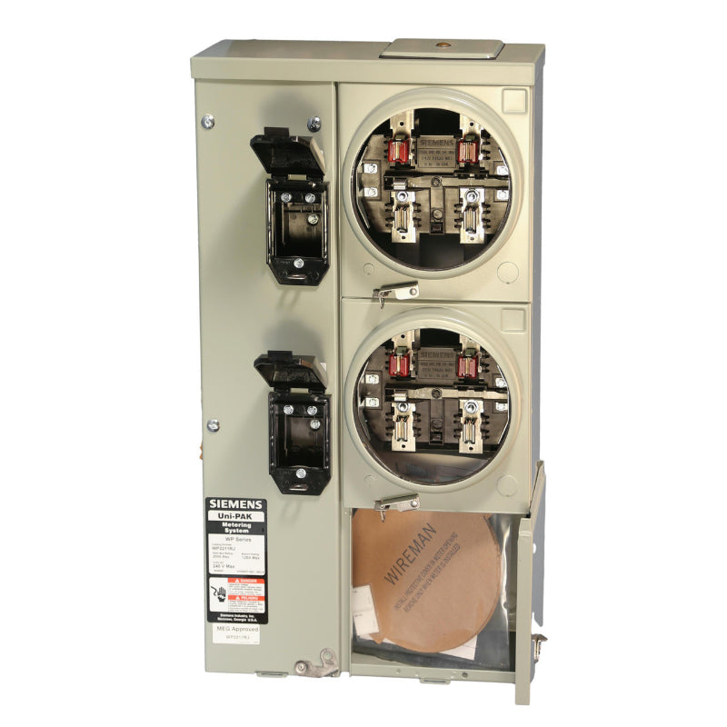 WP2211RJ Siemens WP Meter Main Panel 200 A 3 Wire Single Phase Steel 65000 A 120/240 V
