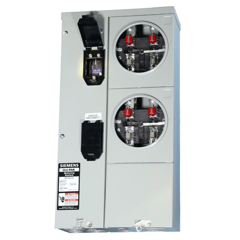 WP2211 Siemens WP Meter Main Panel 200 A 3 Wire Single Phase Steel 65000 A 120/240 V