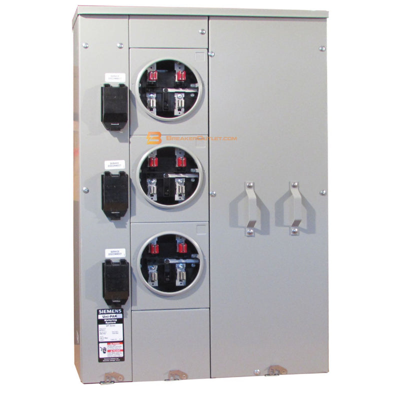 WP3311 Siemens WP Meter Main Panel 300 A 3 Wire Single Phase Steel 65000 A 120/240 V